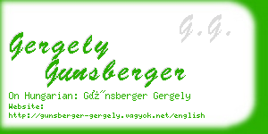 gergely gunsberger business card
